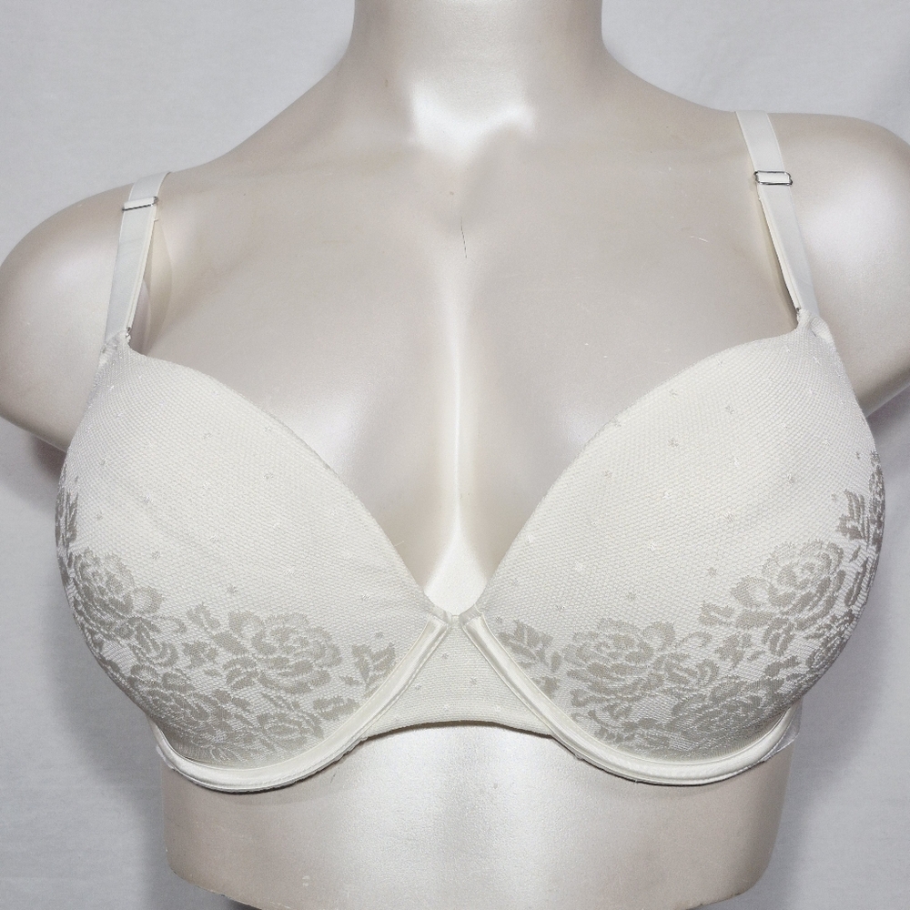 40D Secret Treasures Padded Push Up Back Smoothing Underwire Bra White